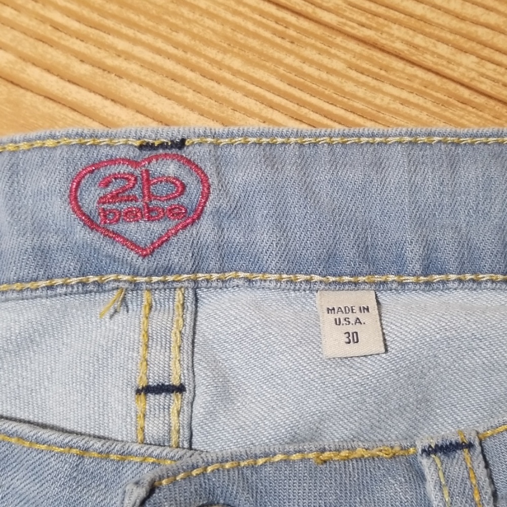 Bebe - Fringe Jean Shorts - Picture 5 of 5